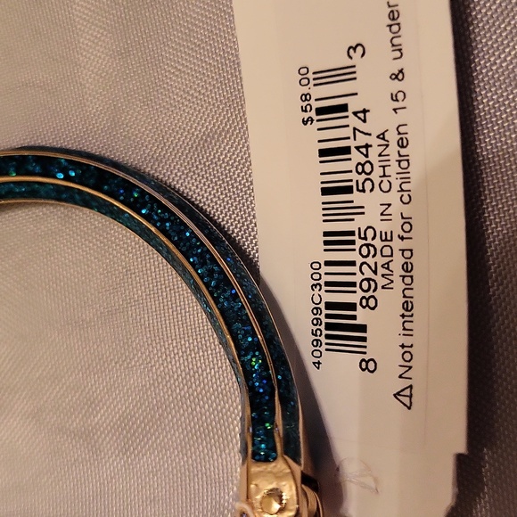 Betsey Johnson blue green glitter hue - Picture 5 of 5